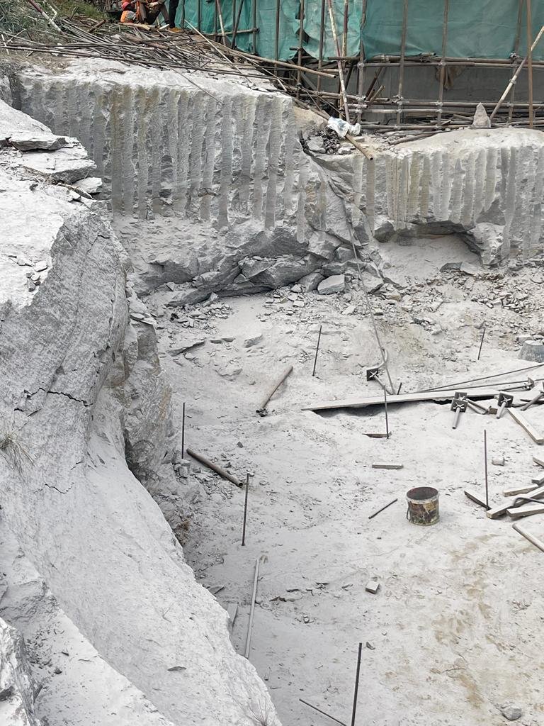 Chantier BTP vue aérienne